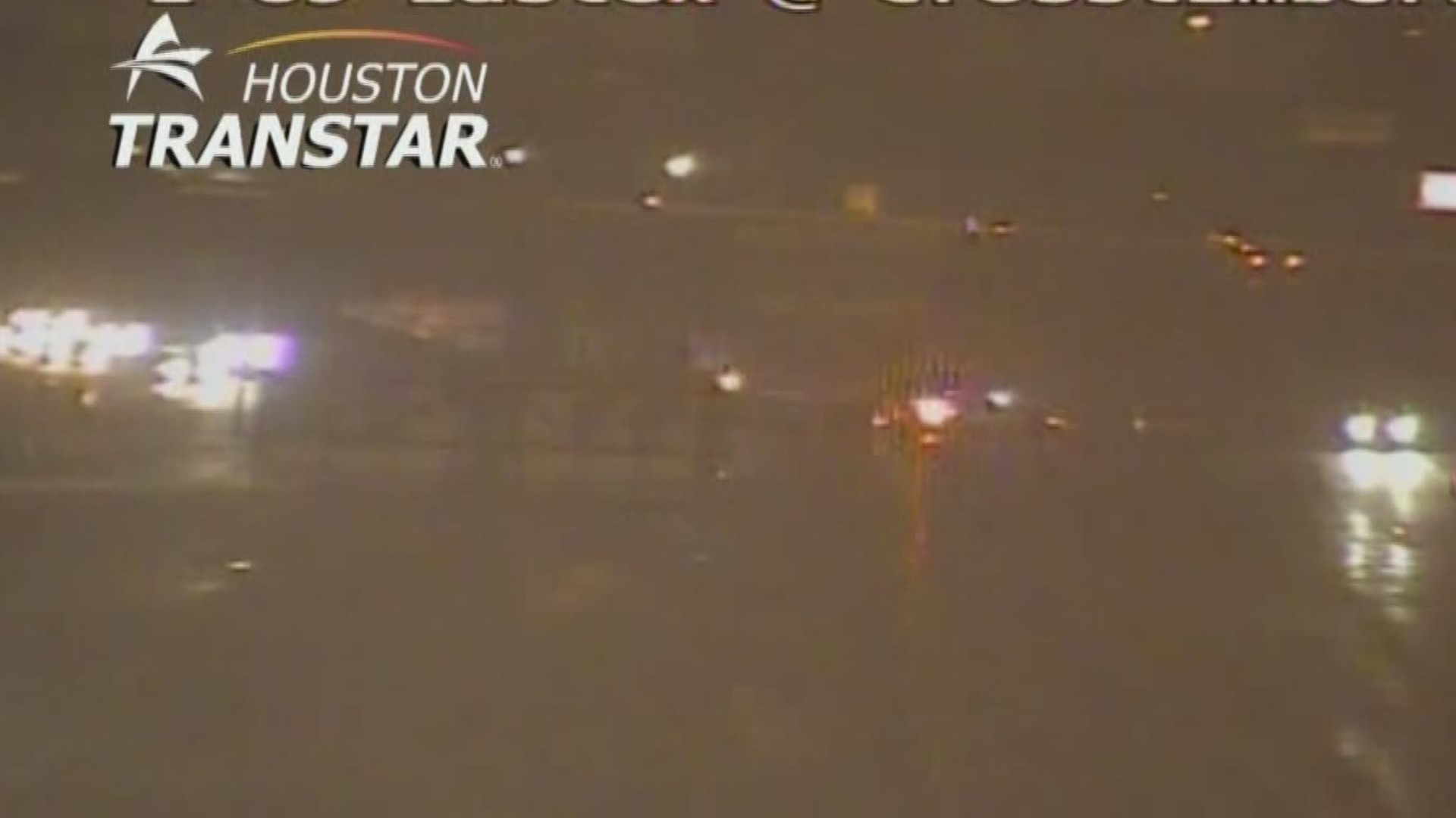 All southbound lanes are blocked at Crosstimbers as of 4:30 a.m. Jan 23, 2020.