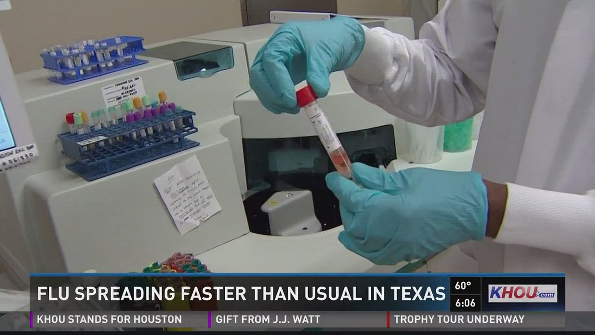 The Center for Disease Control says Texas is one of the 26 states reporting "high flue activity."