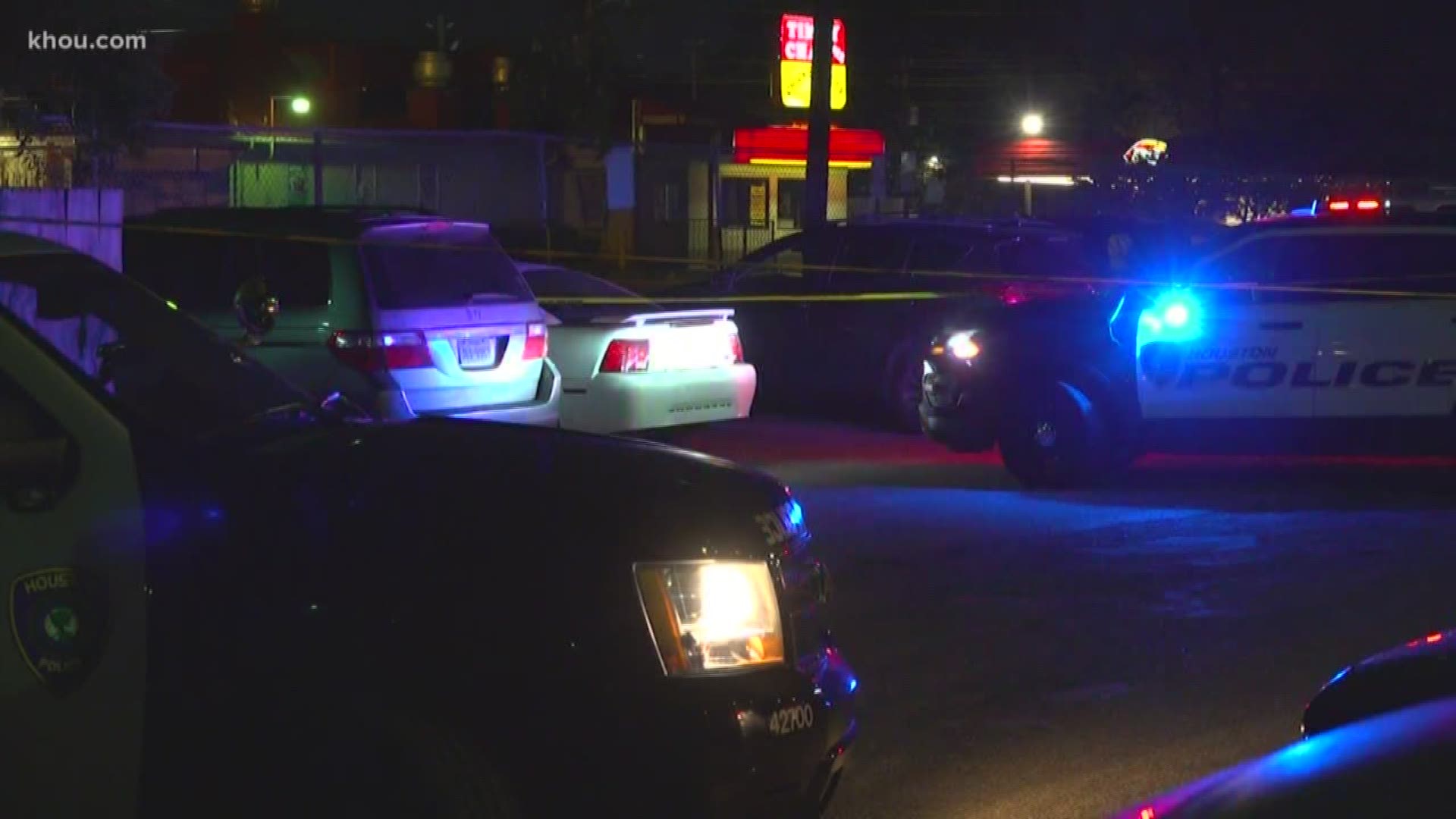 Police said three people were taken into custody late Monday after a reported shooting and carjacking in northwest Houston.