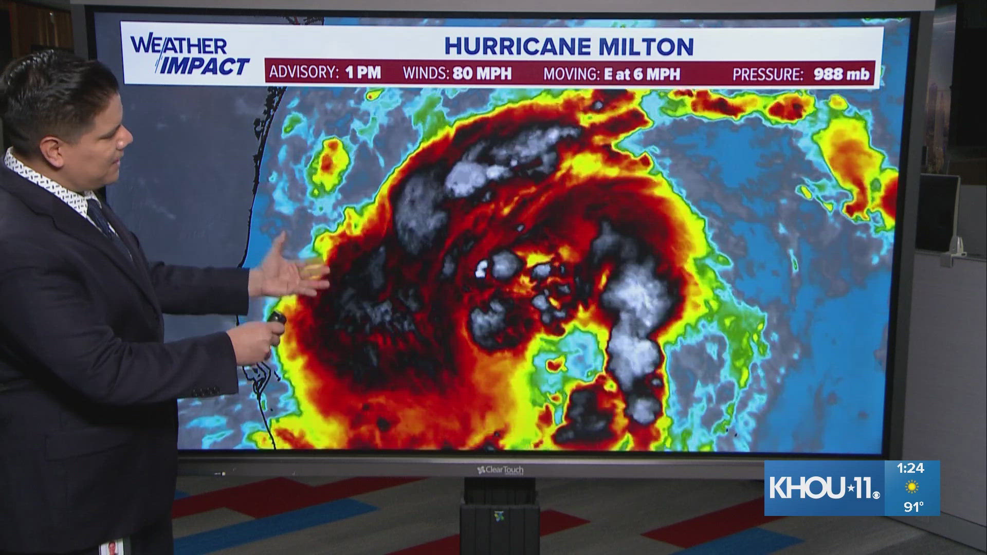 What was Tropical Storm Milton has strengthened to become a Category 1 hurricane.