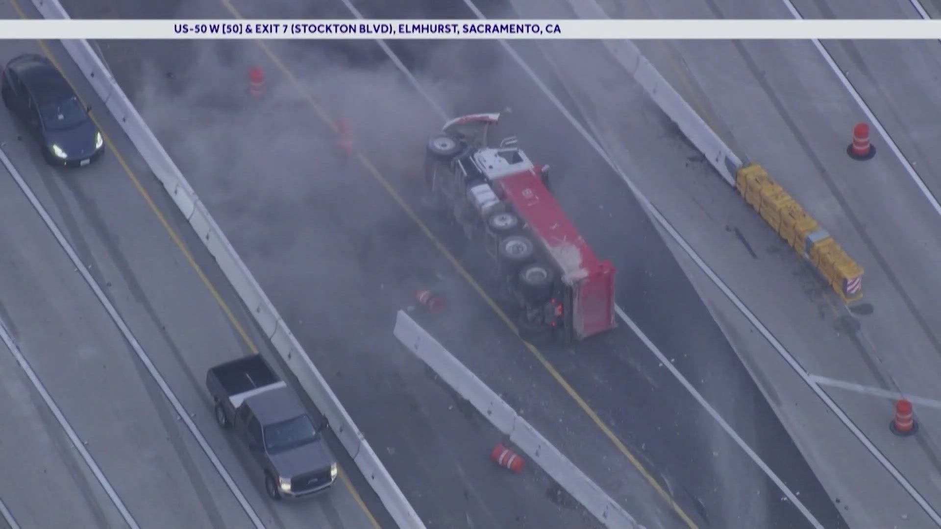 Stolen dump truck leads police on high-speed chase before crashing into ...