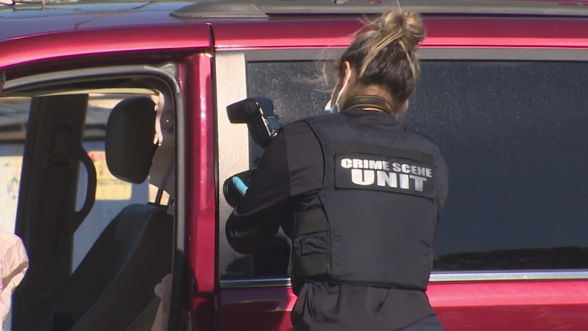 A witness told investigators they saw a sedan following a minivan before hearing a gunshot.