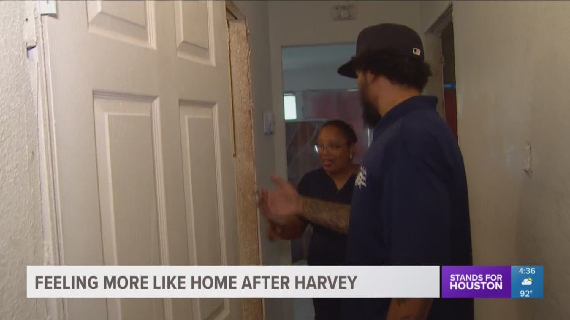 A La Marque family "forgotten after Harvey" is finally seeing much-needed repairs.