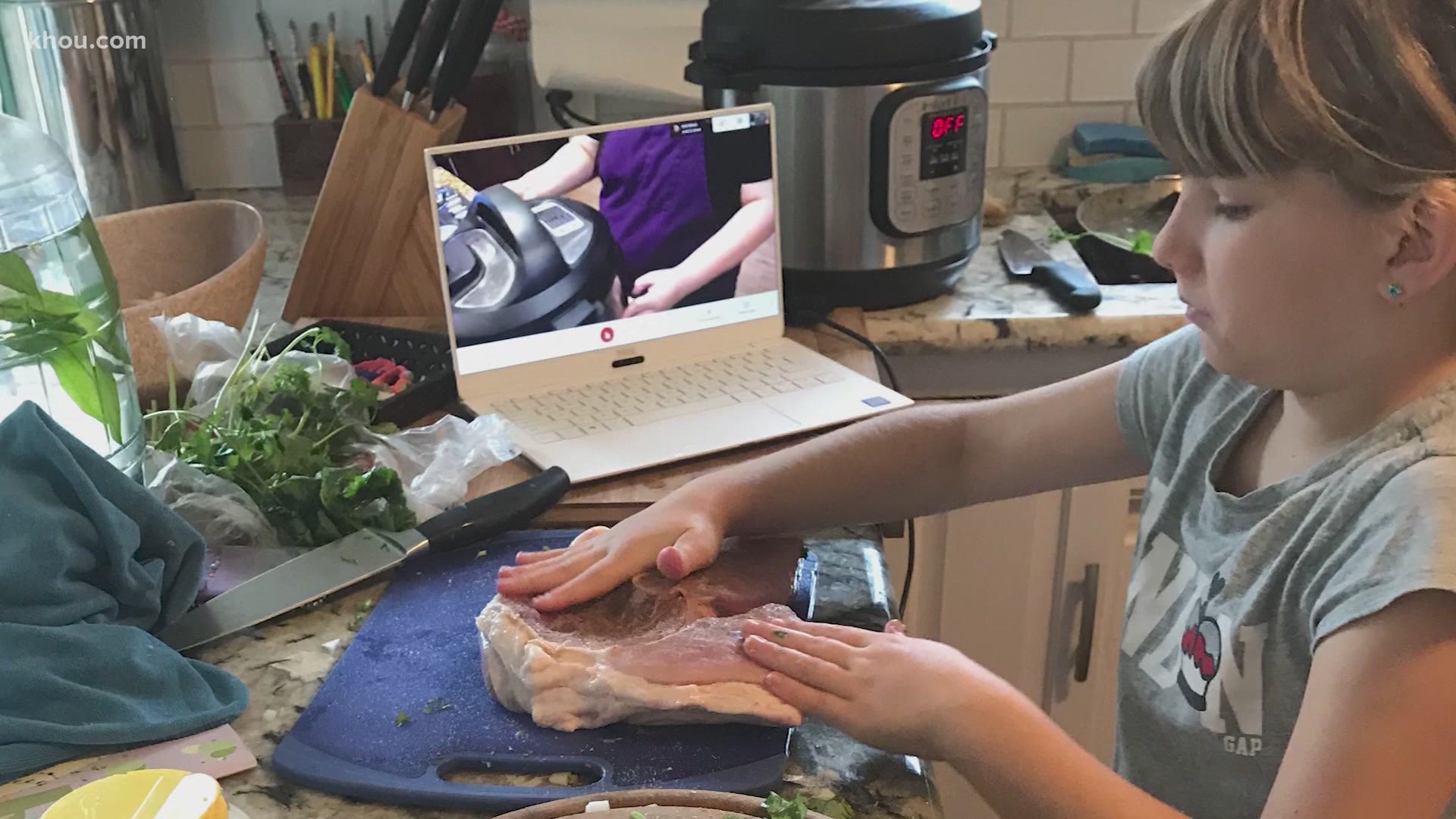 About 100 kids from across the U.S. are logging on to Brittany Collazo's free cooking class. Since it's on Zoom, there's plenty of space for your family to join.