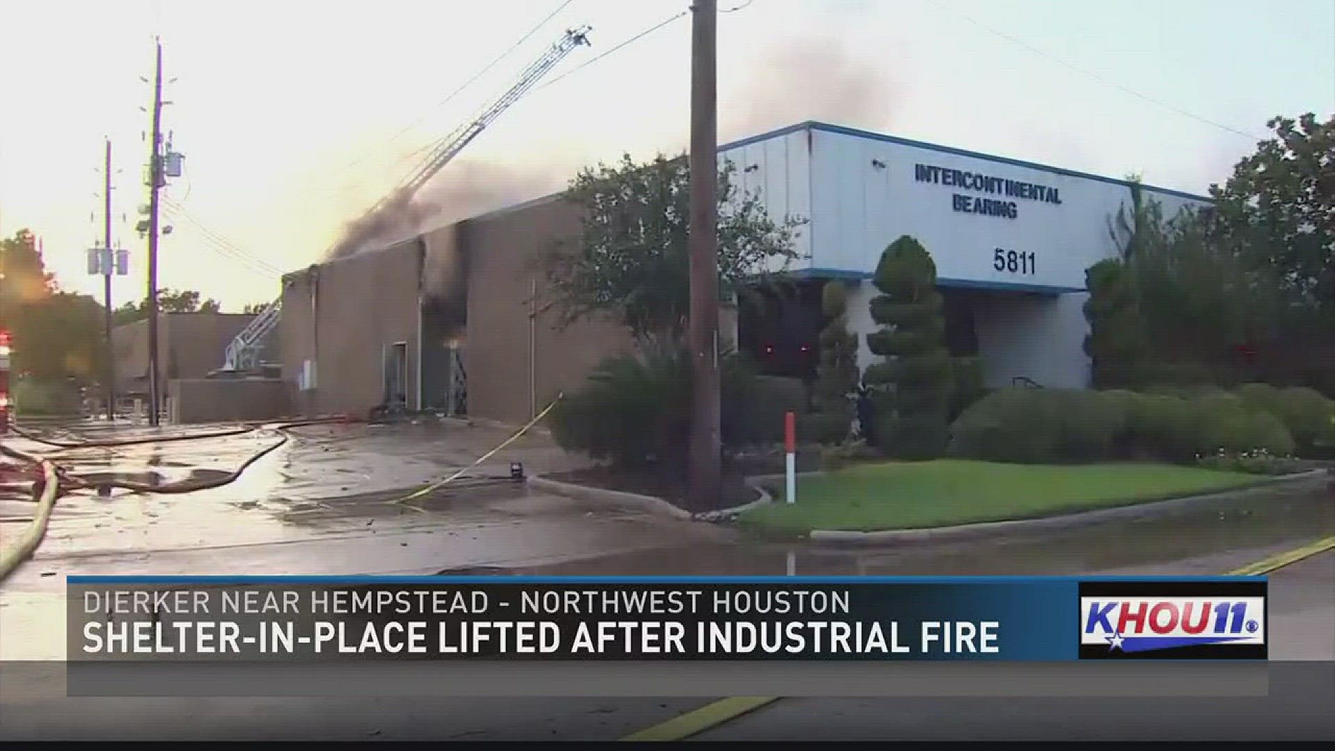 The City of Houston has lifted a shelter-in-place order after firefighters battled a large structure fire in northwest Houston.