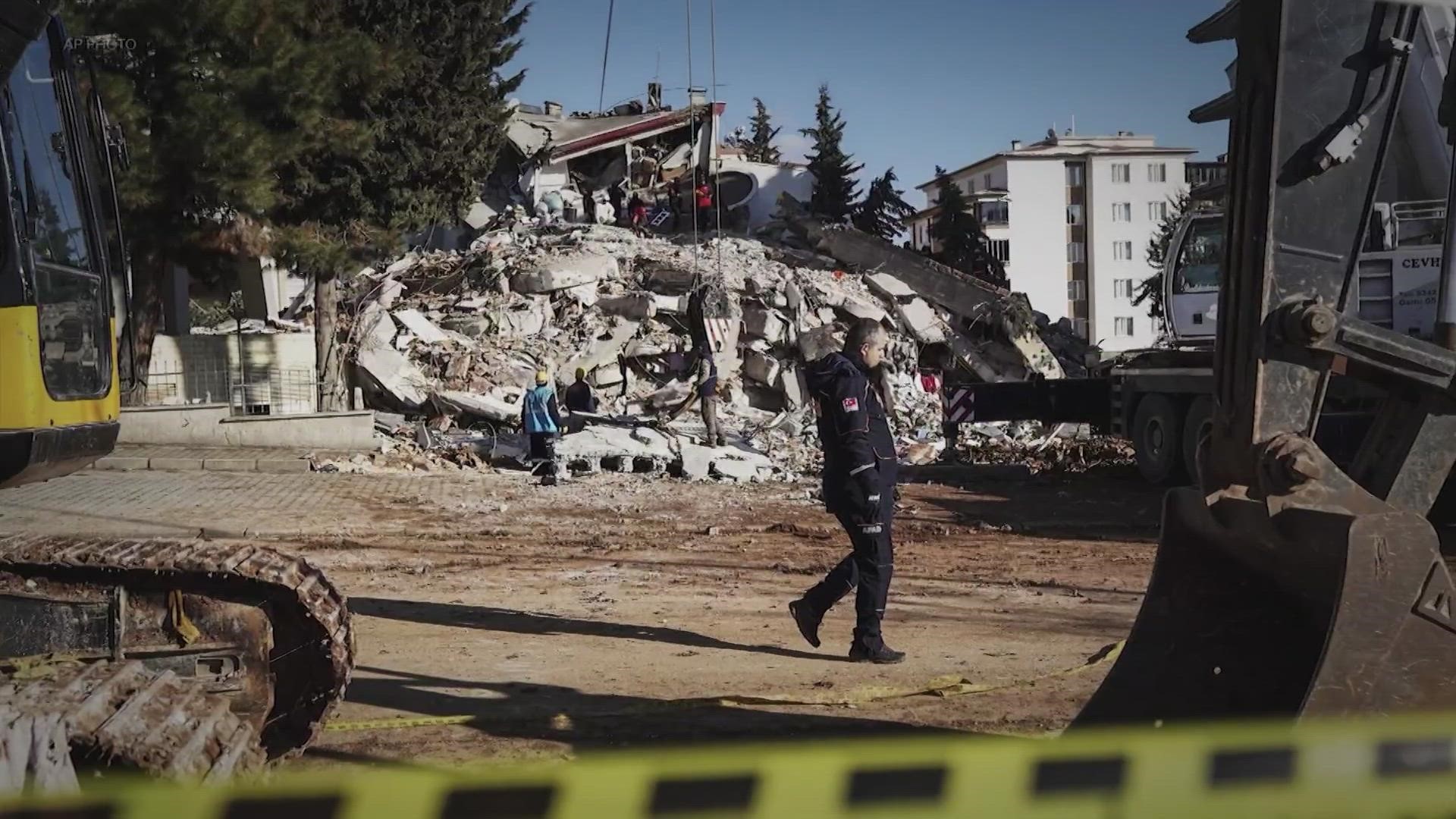 Rescue groups are desperately trying to find survivors after an earthquake hit near the border of Syria and Turkey on Monday.