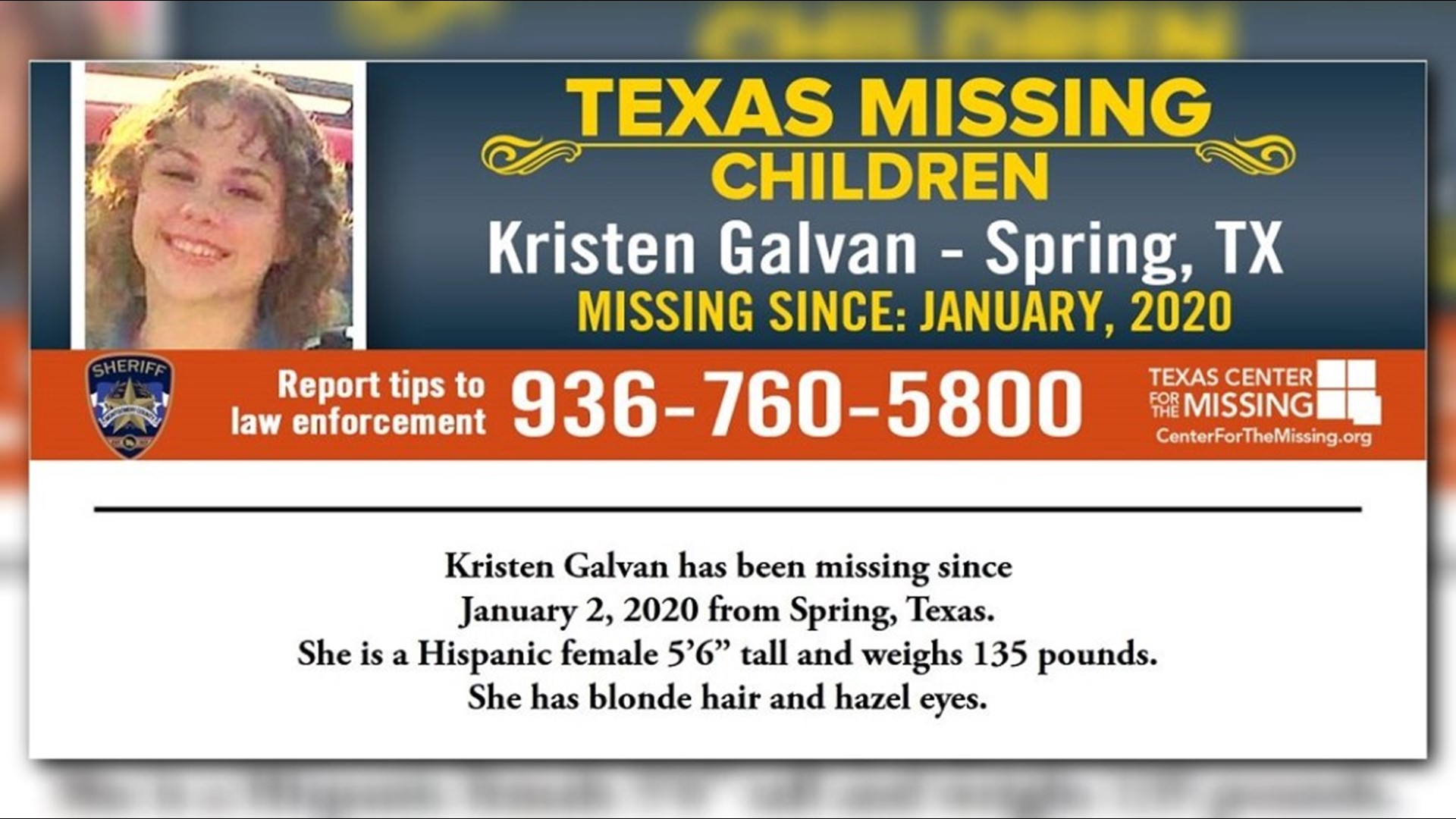 Missing Spring teen Have you seen Kristen Galvan?