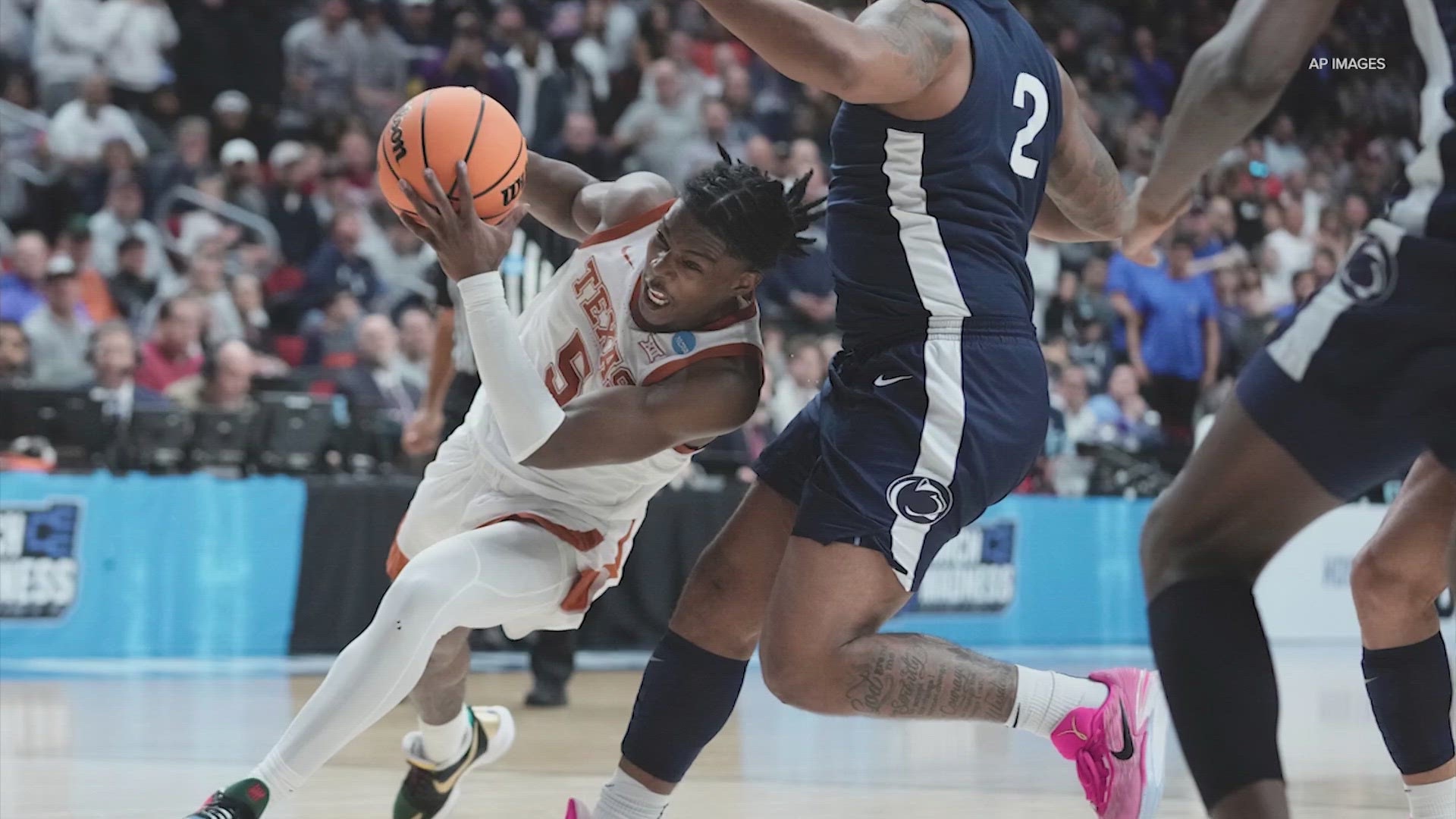 The Longhorns held off Penn State to advance in the NCAA Tournament.