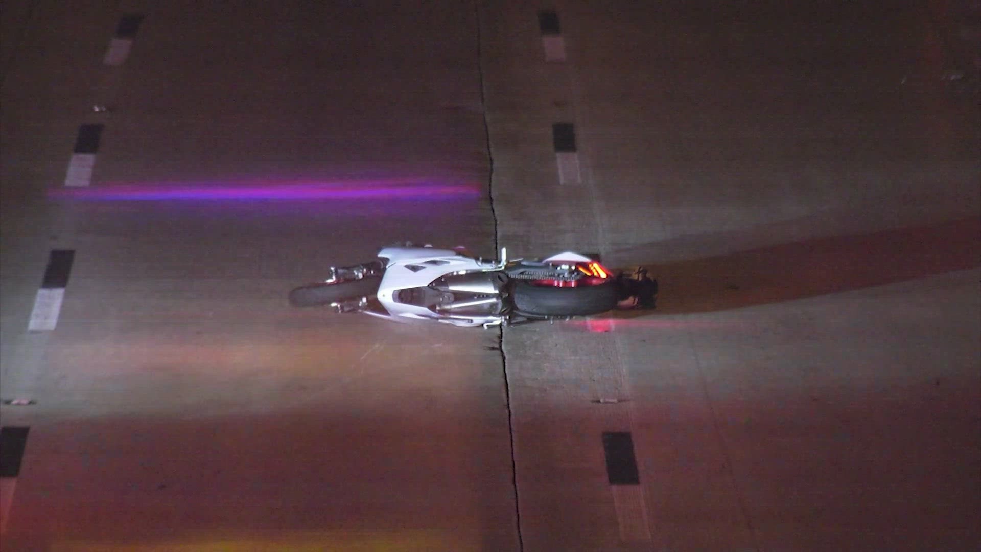 A motorcycle rider died after he slammed into the back of a truck on the Katy Freeway early Wednesday, according to the Houston Police Department.