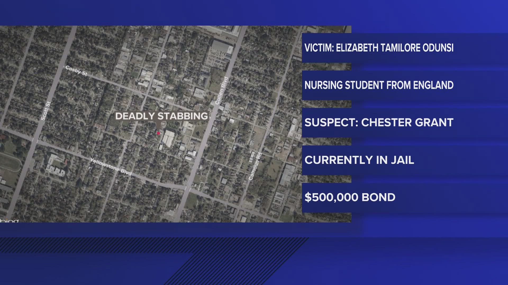 Elizabeth Tamilore Odunsim had moved from England to attend nursing school in Houston.