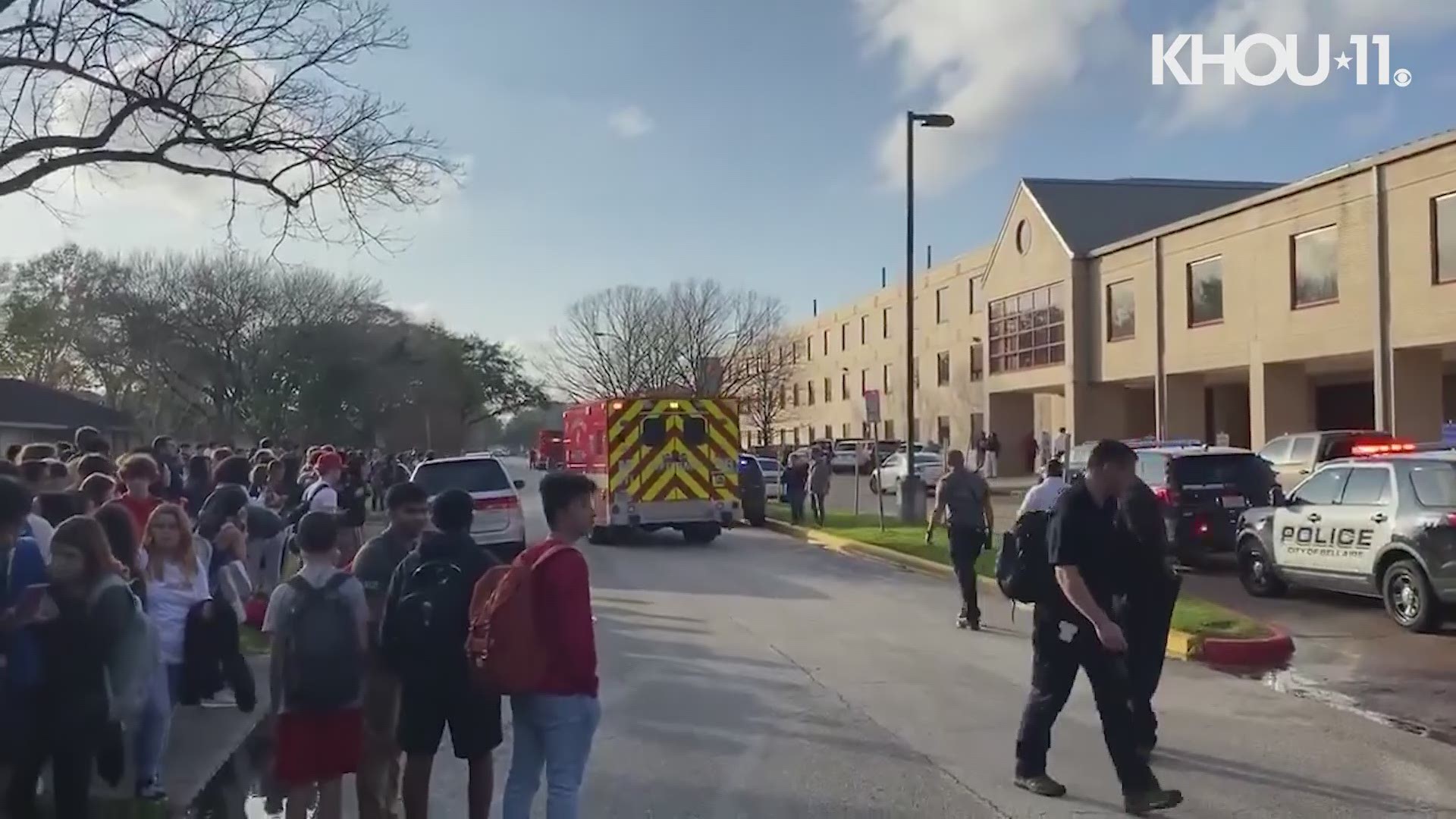 A student was rushed to the hospital after being shot at Bellaire High School on Jan. 14, 2019.