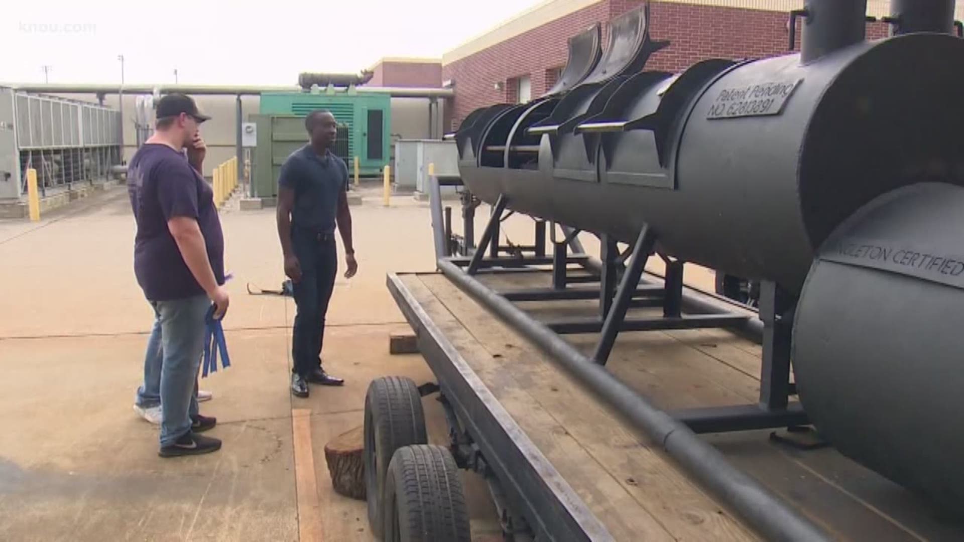Students at Angleton High School created a massive barbeque pit that won a top prize and has the U.S. Patent Office calling.