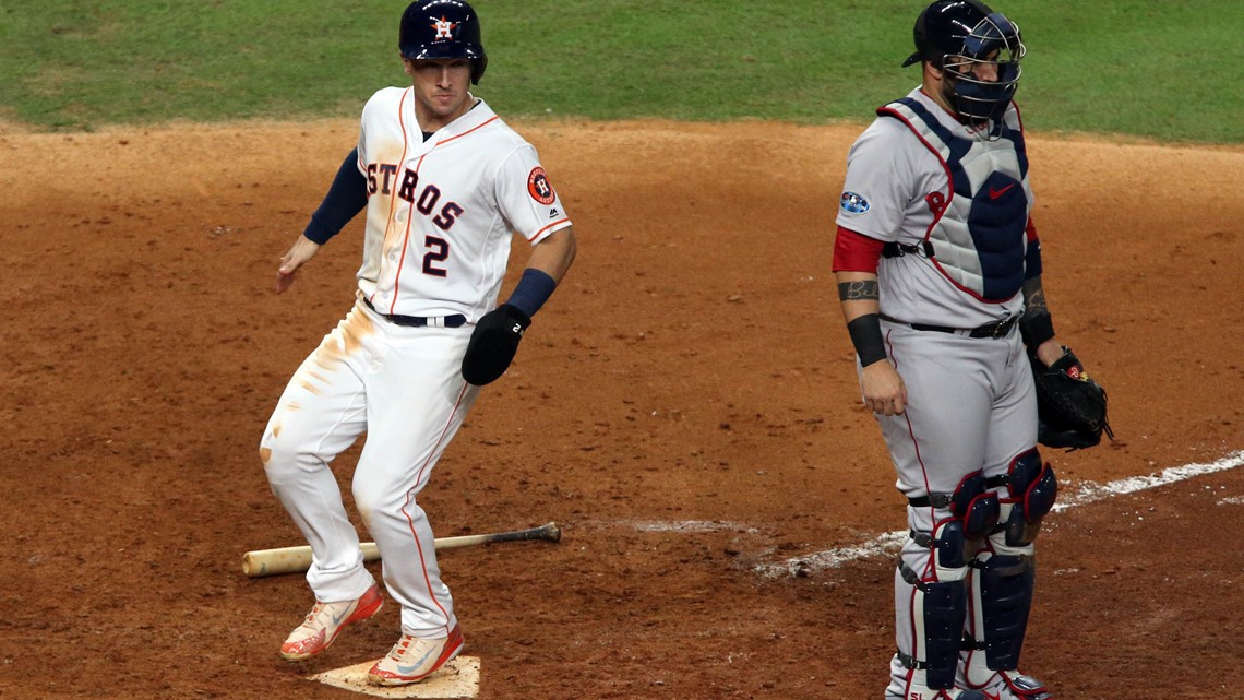 Awesome Artifacts Jose Altuve George Springer Justin Verlander Dallas Keuchel Houston Astros 2017 World Series Champions Team Signed Jersey by Awesome Artifact