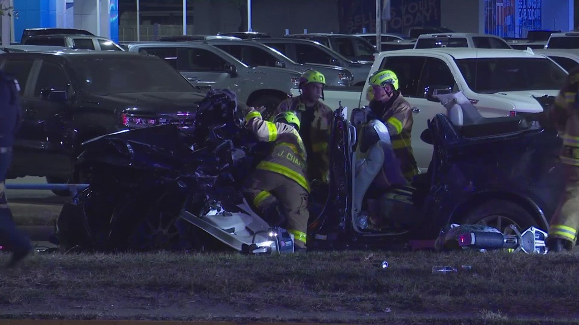 HPD: Innocent driver injured after chase ends in fiery crash on Highway ...