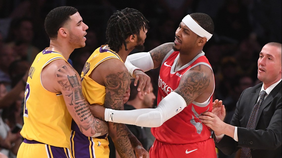 Carmelo Anthony 'shocked' by short length of Rockets teammate Chris