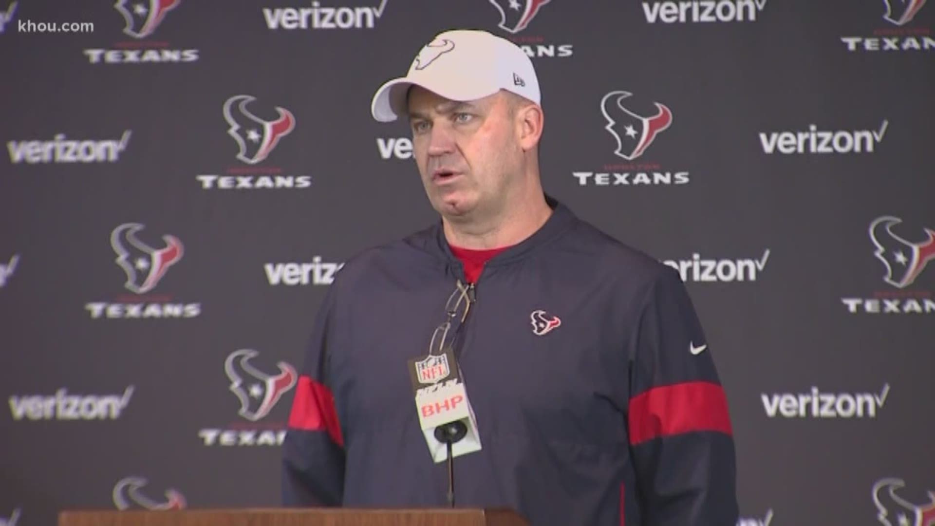 Houston Texans head coach Bill O'Brien said he is proud of the team after beating the Patriots 28-22 Sunday night.
