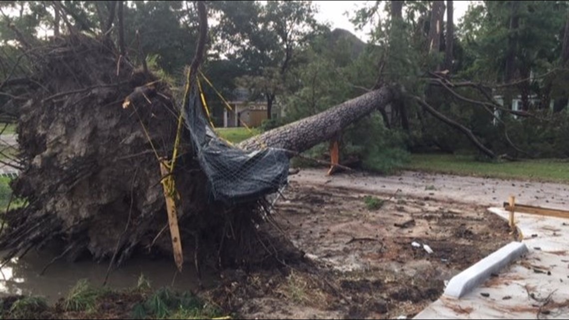 Photos: Halloween storms bring damage to parts of Houston area | khou.com