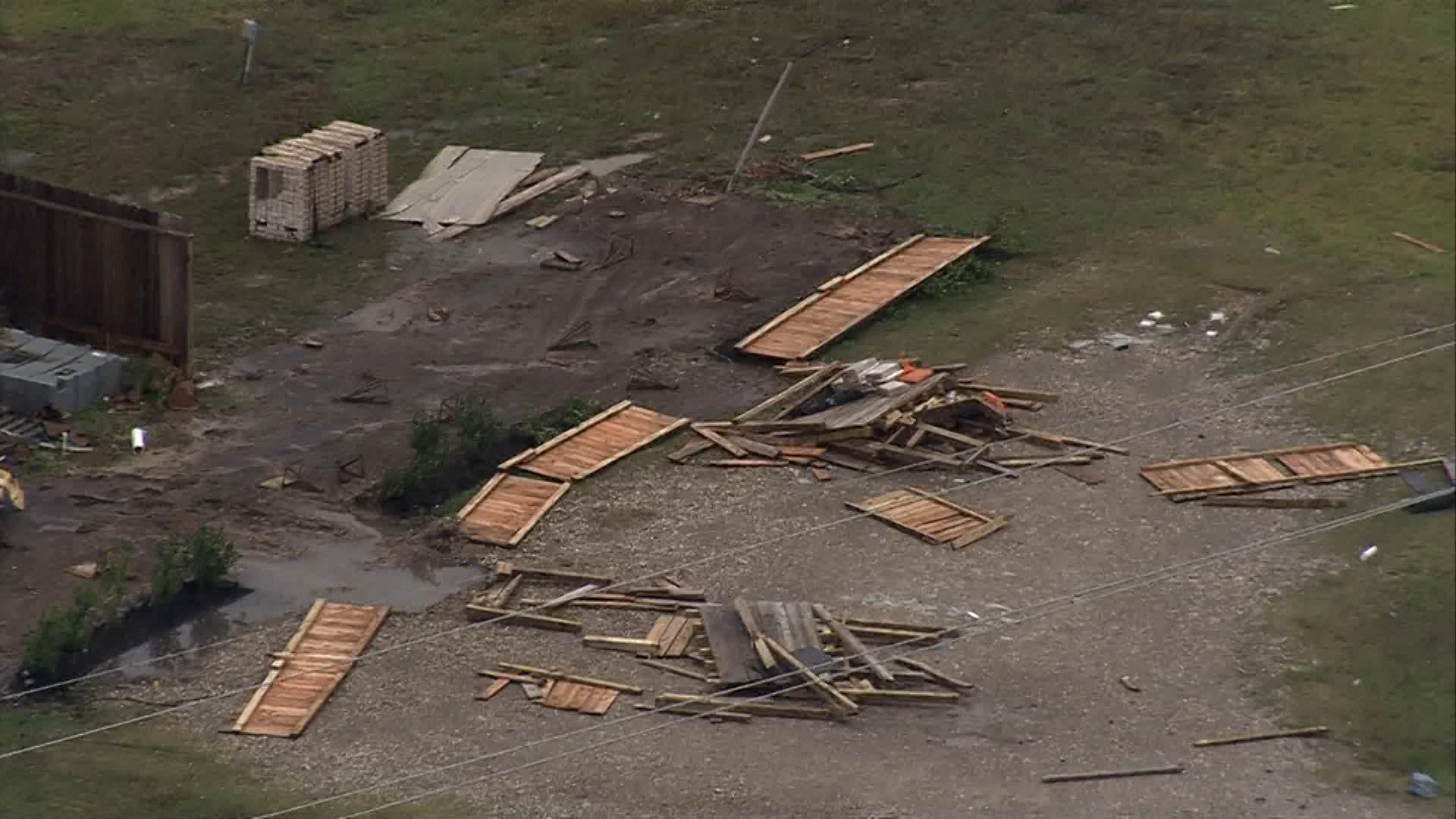 Aerial Views Halloween storms bring tornado damage to Mont Belieu