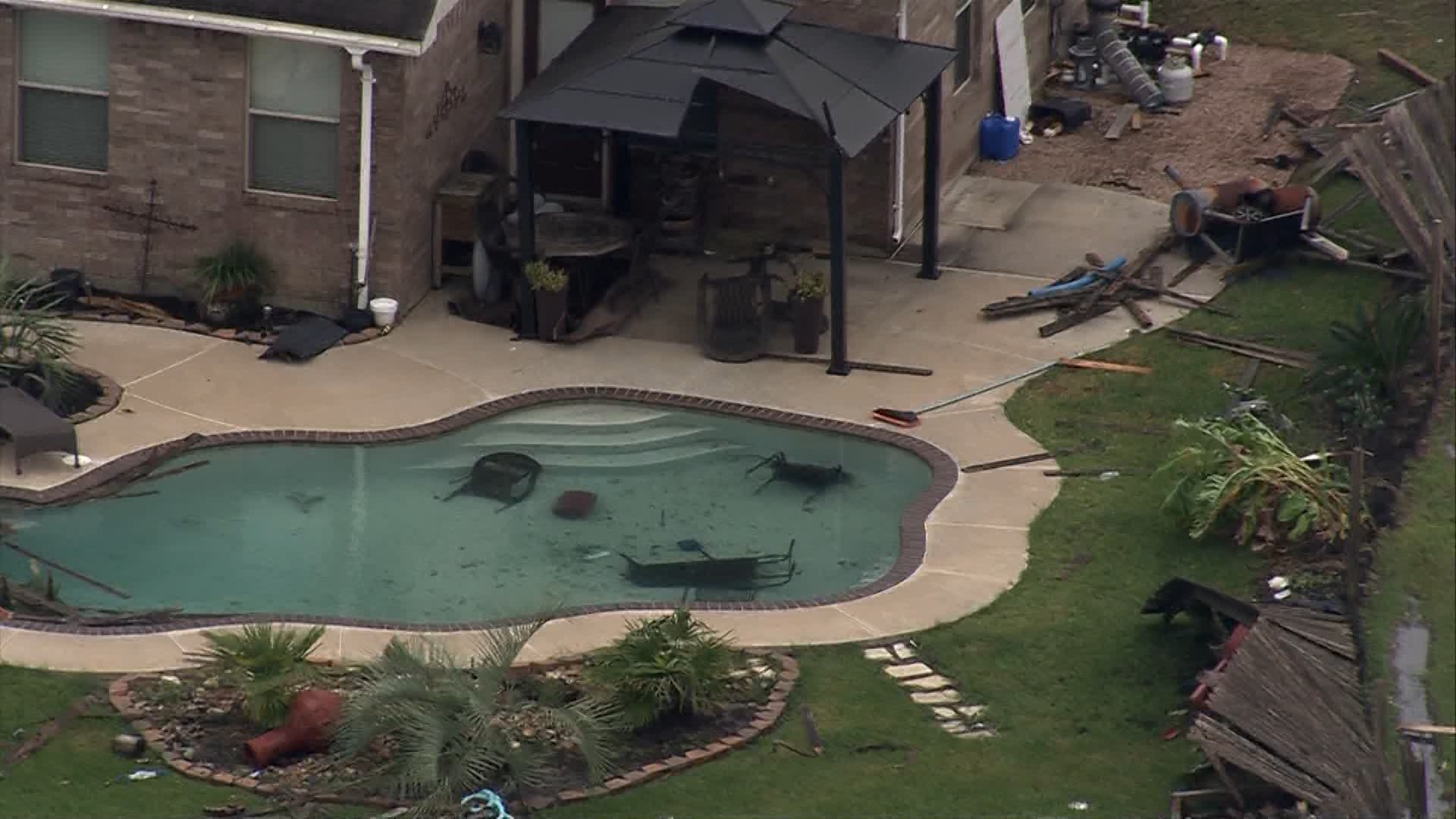 Storms leave trail of damage in Houston area; tornado hits Mont Belvieu