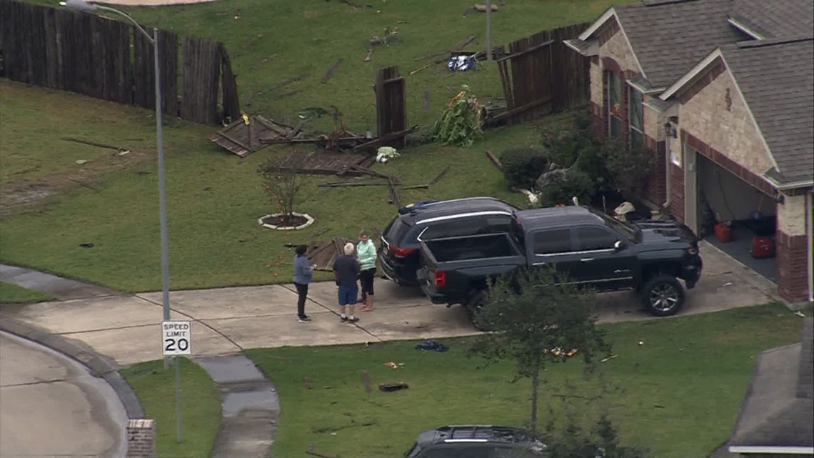 Storms leave trail of damage in Houston area; tornado hits Mont Belvieu ...