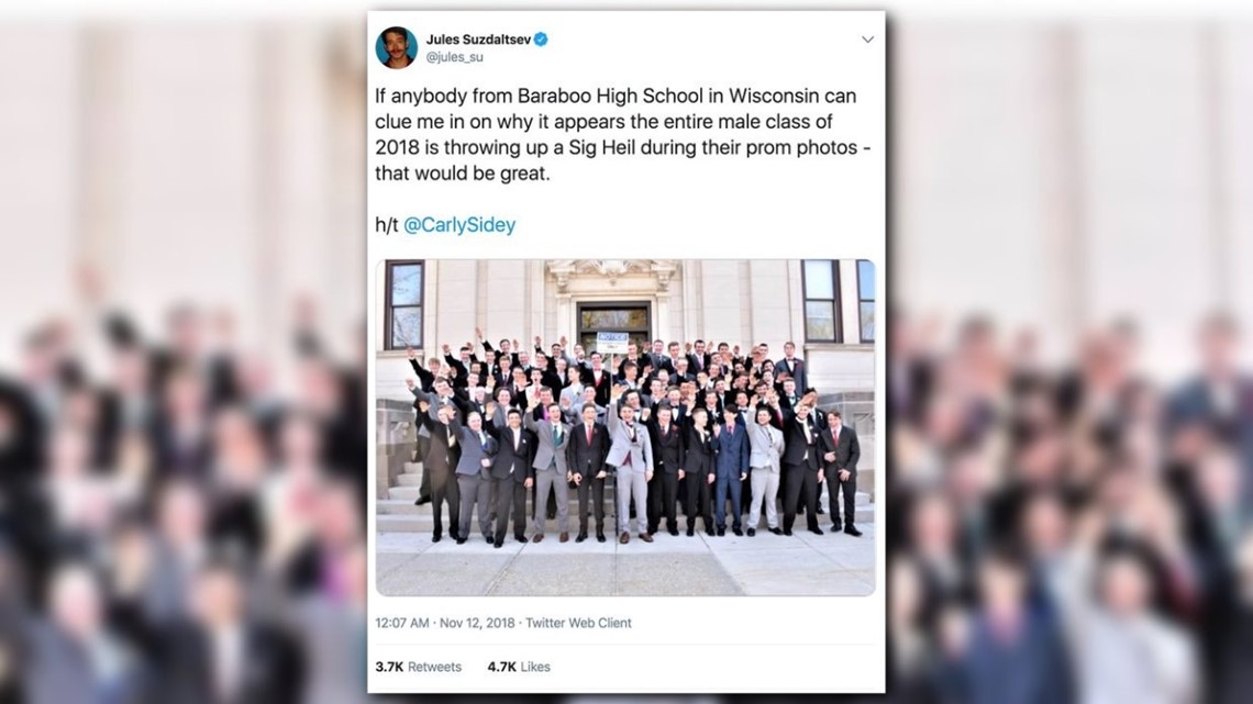 Photo of students giving nazi salute condemned by school district ...