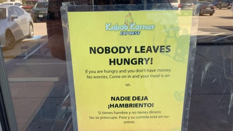 Houston restaurant Kabob Korner offers free meal to anyone who can't afford one