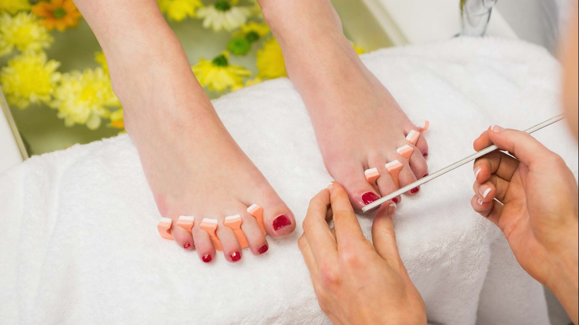 Forbidden cheese cheese grater used on feet during pedicure