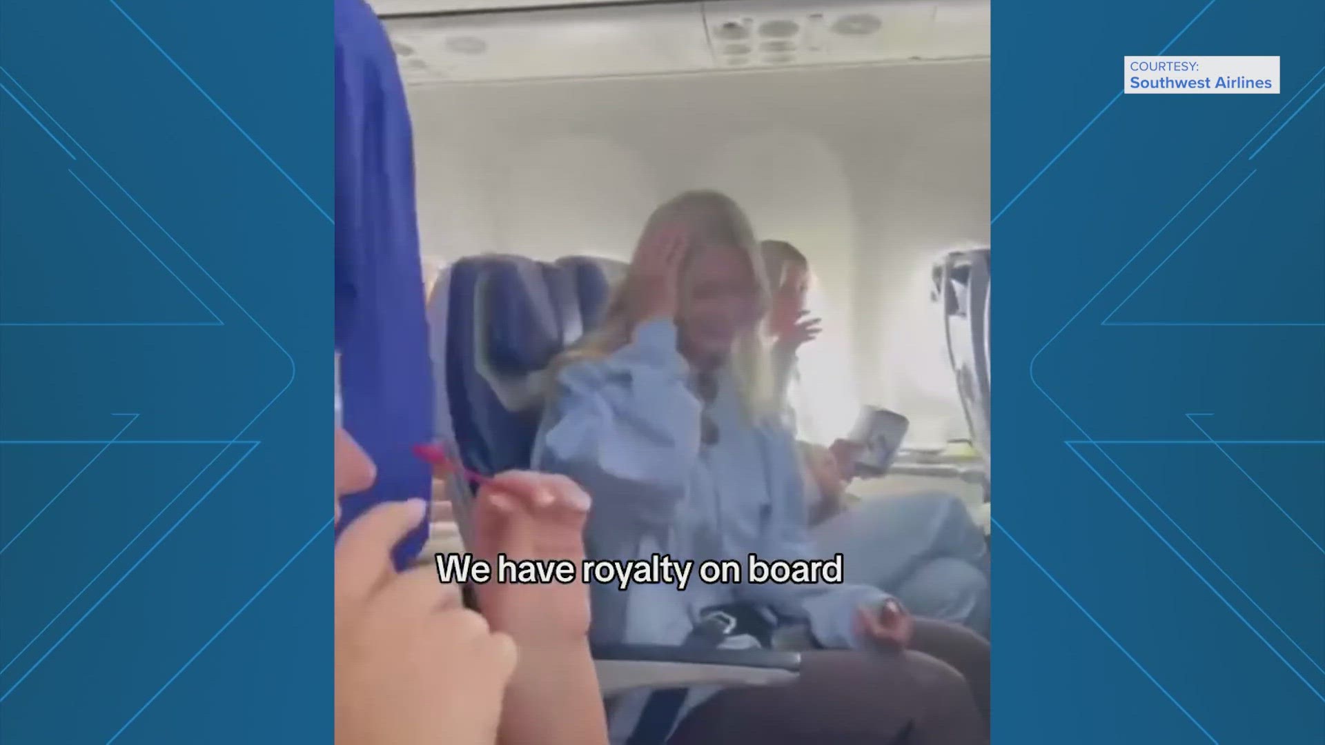 A bride-to-be got a surprise as she was celebrated on her flight.