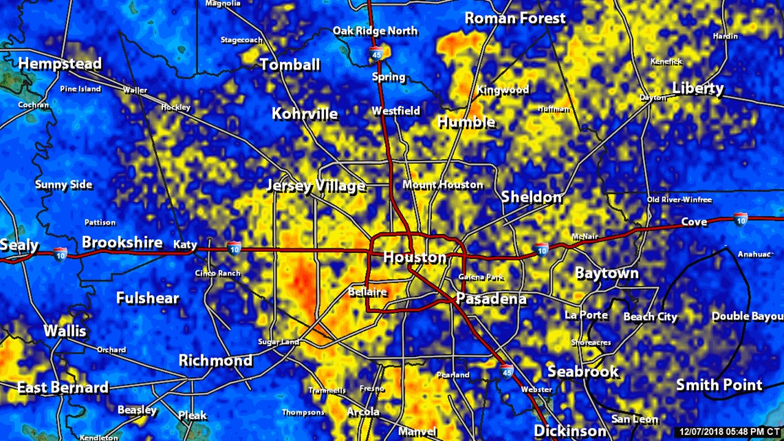 Lake Conroe exceeds full level as heavy rain moves through