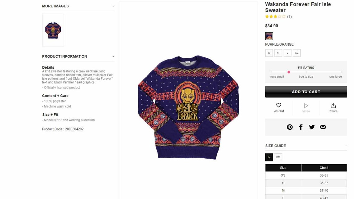 wakanda forever sweater