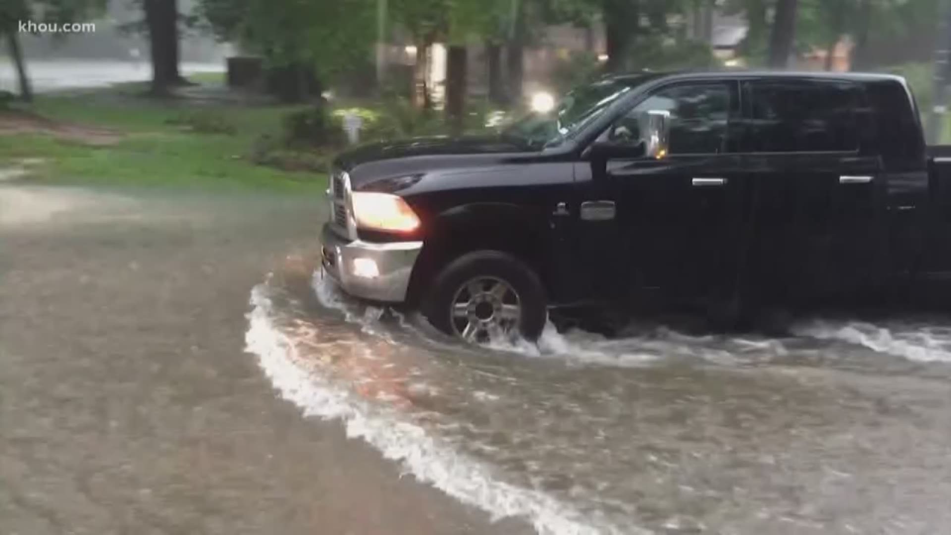 Heavy rain Tuesday afternoon caused flooding in some areas, including Kingwood and Spring, prompting flash flood and severe thunderstorm warnings.
