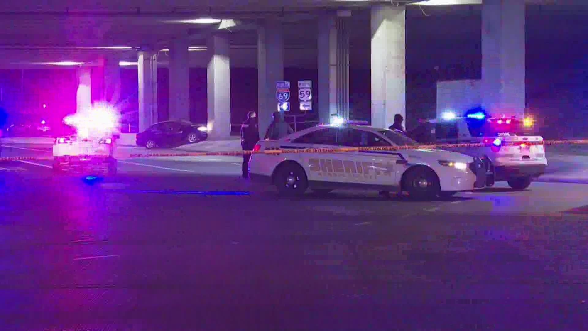 A man was found shot to death inside his car under the Eastex Freeway near Aldine Bender. Deputies believe the man was shot by someone driving a red Mustang.