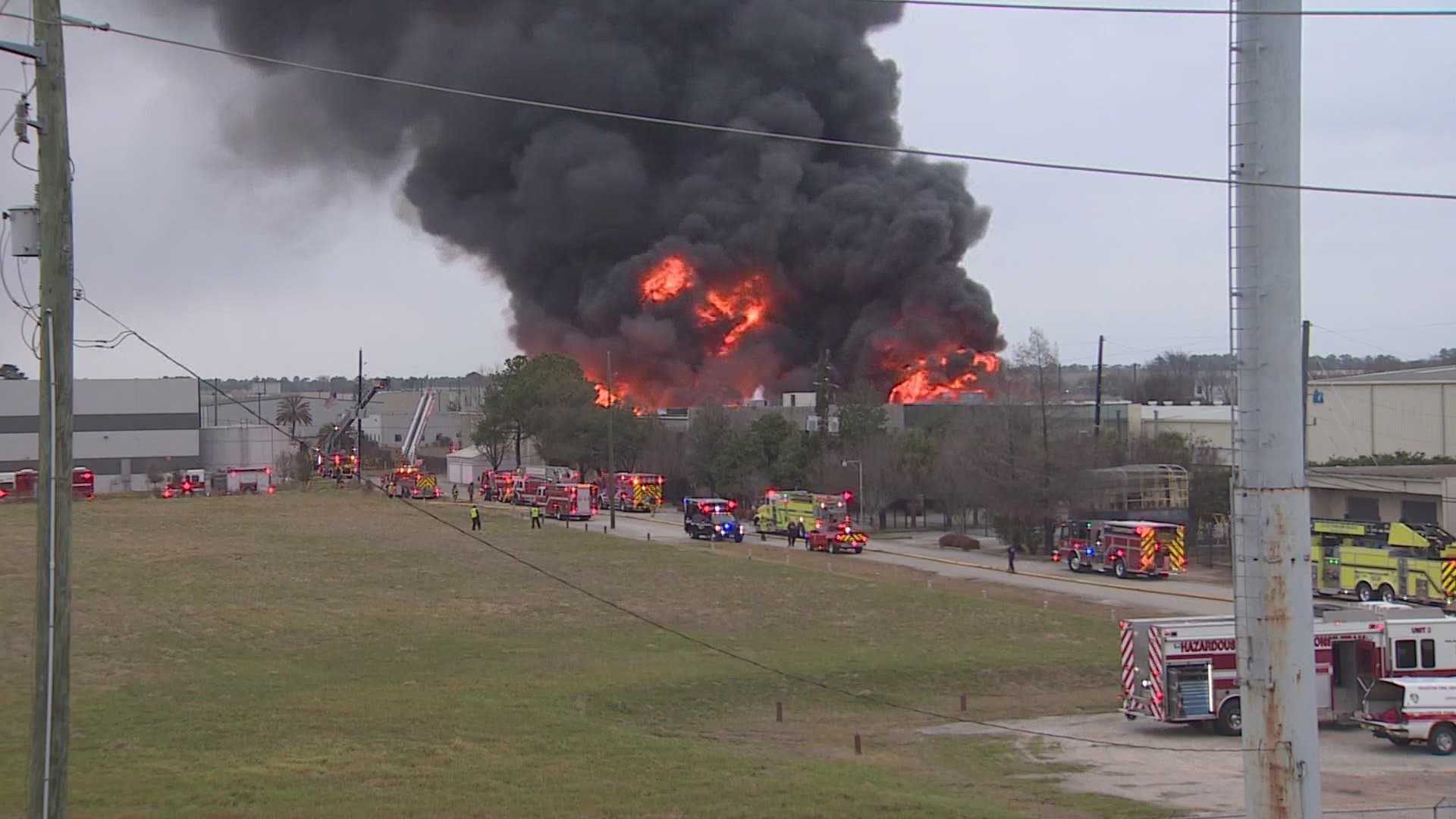 Firefighters worked all Saturday afternoon to put a warehouse fire in Tomball. Fortunately, no one was injured.