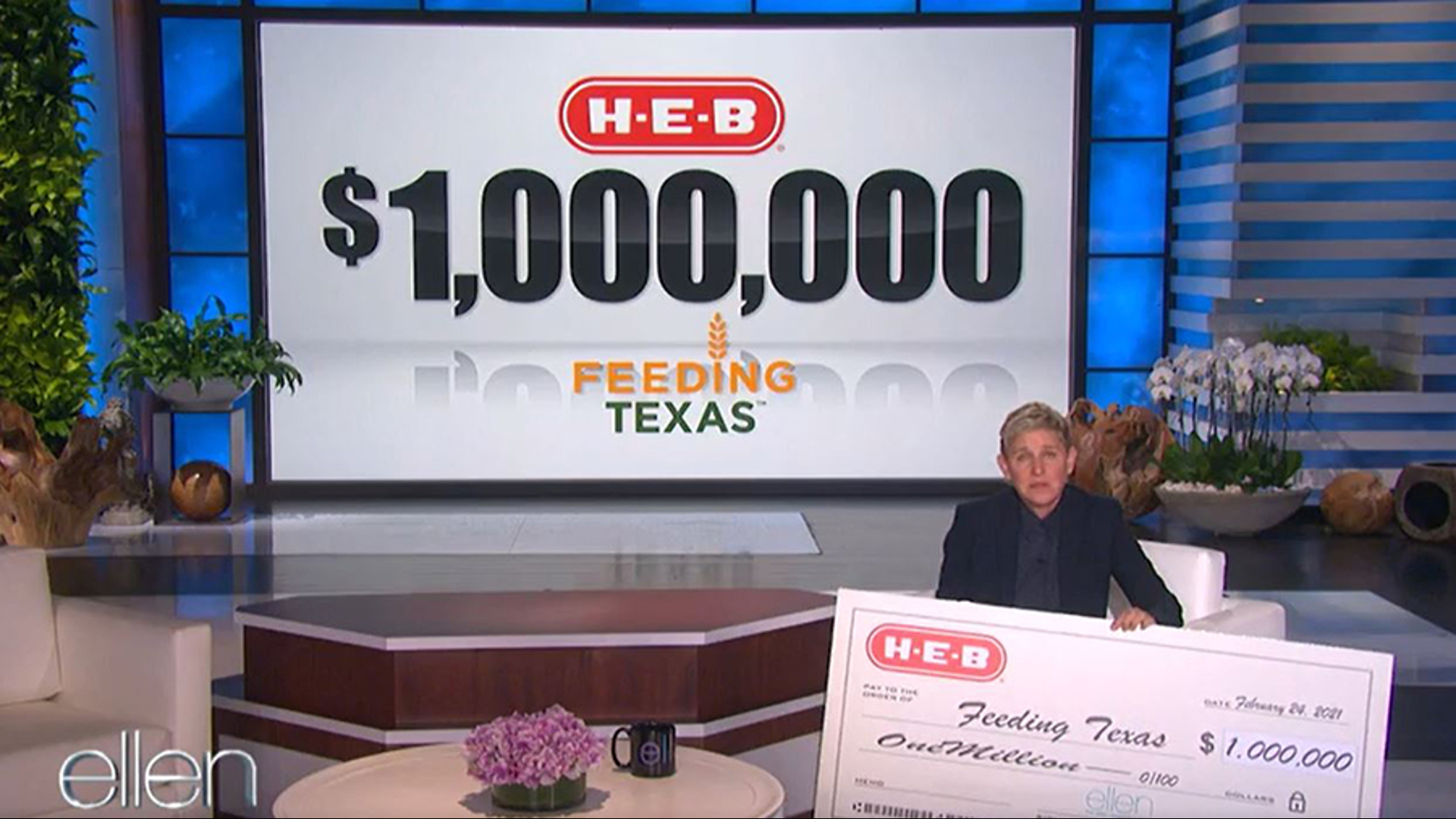 HEB donated $1 million to help food banks across the state after the winter storm. "HEB is a grocery store chain committed to taking care of Texans," Ellen said.