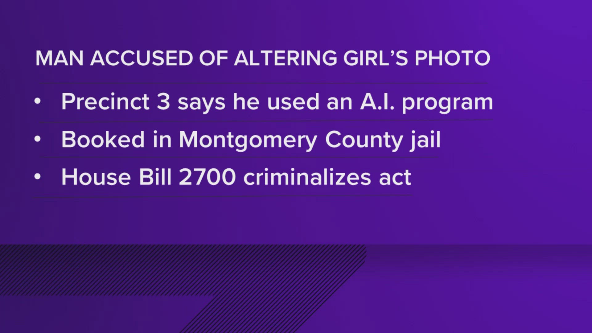 Roman Shoffner, 30, used an artificial intelligence program on his cellphone to alter a picture of a 17-year-old girl by removing her clothing.
