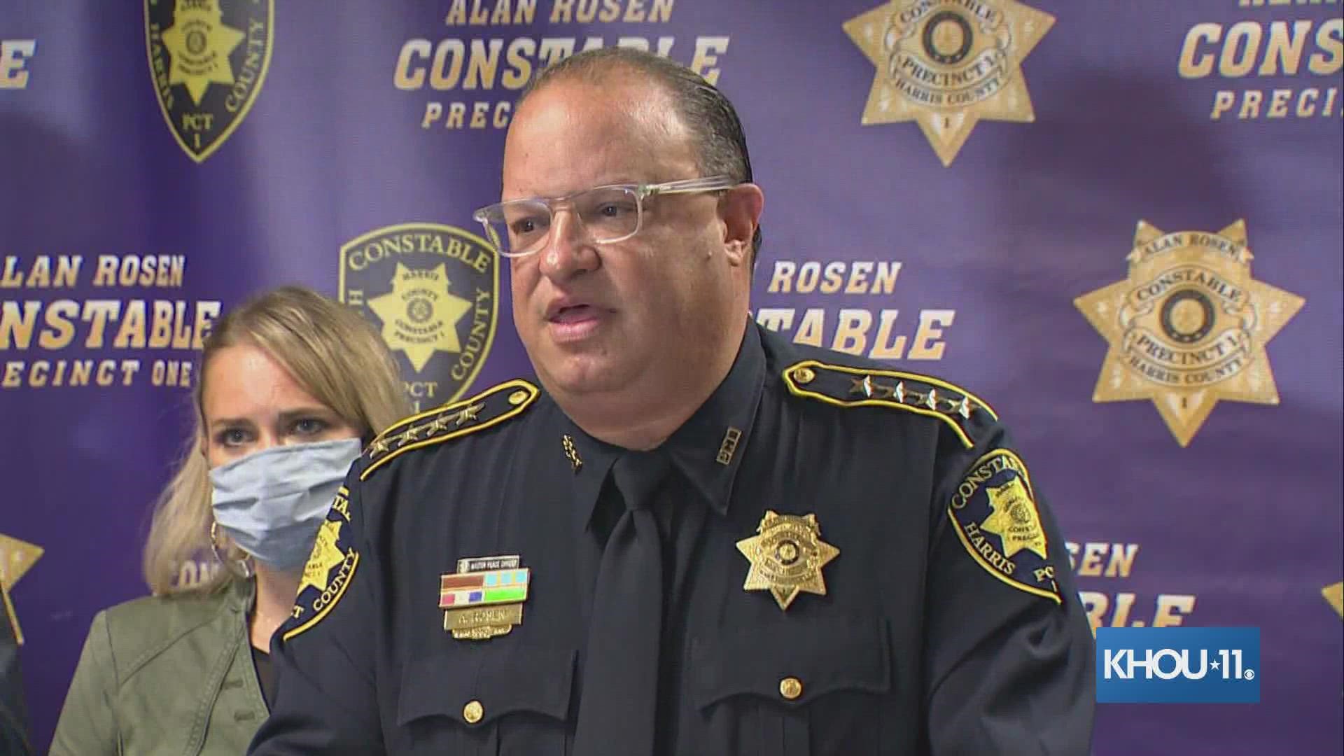Harris County Pct. 1 Constable Alan Rosen have an update on the deputy who was severely injured during a chase Wednesday night.