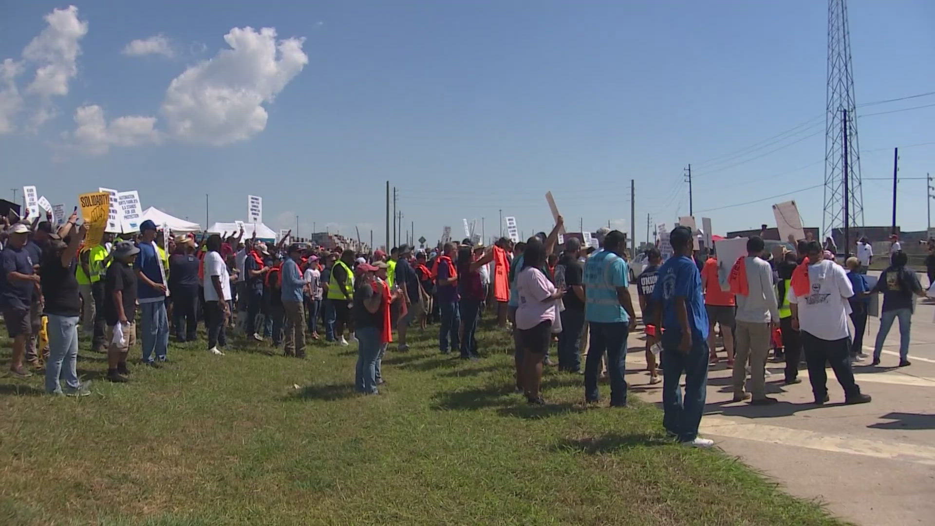 Houston trucking companies said they're already feeling the impact of the workers' strike because they can't move anything.