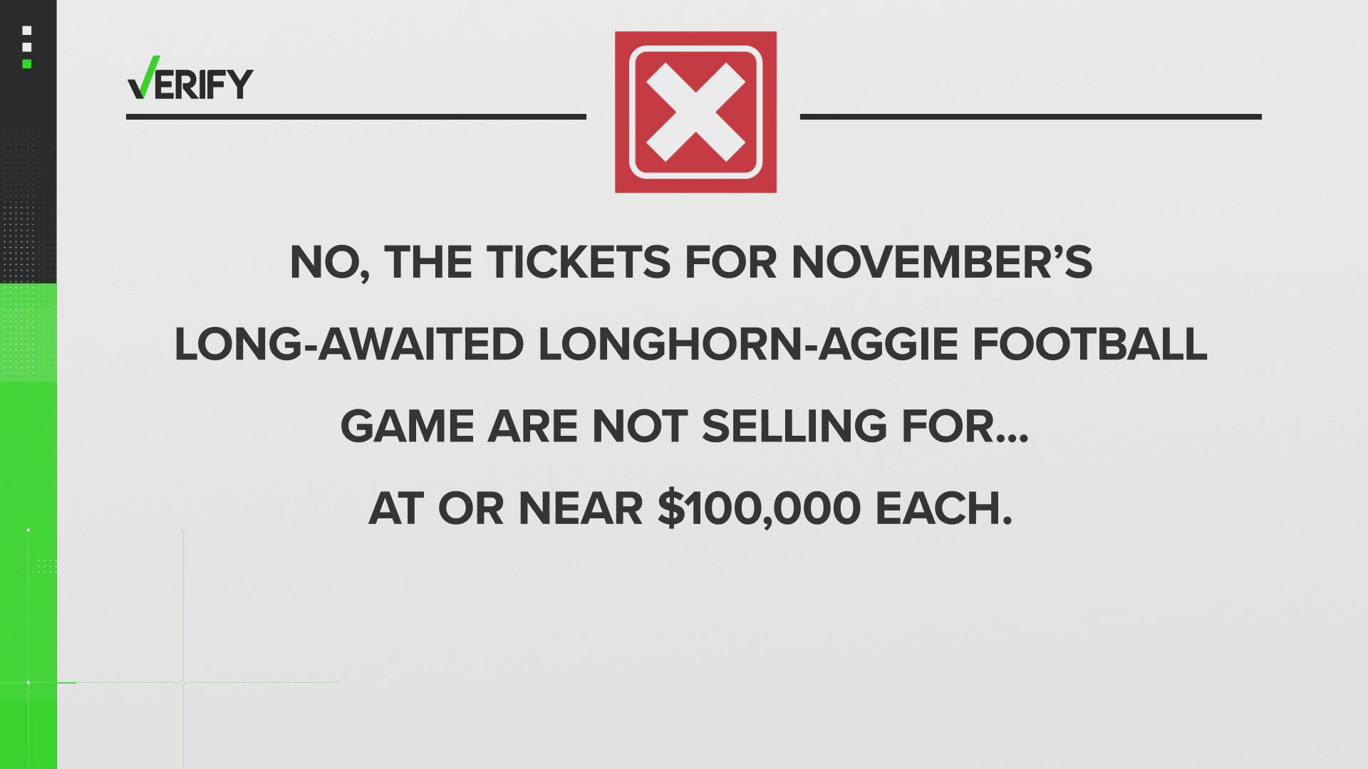 Online rumors were swirling about ticket prices as the return of the UT-Texas A&M football rivalry.