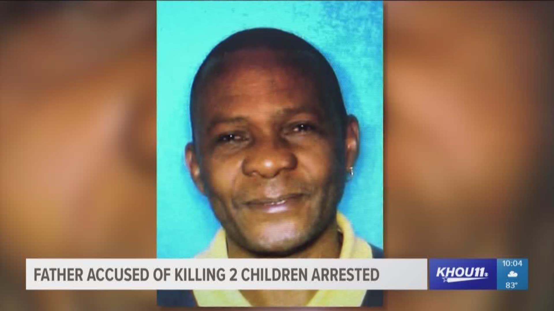 Police said they found the 62-year-old man who is accused of allegedly stabbing his 8-year-old son and 1-year-old daughter to death while their mother was working.