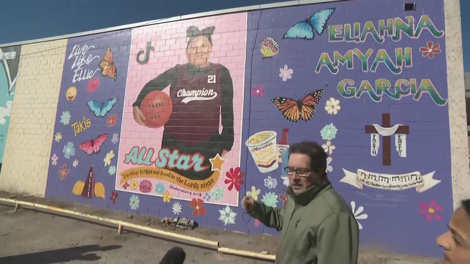 United States Attorney General Merrick Garland visited a mural in Uvalde honoring the victims of the Robb Elementary School shooting.