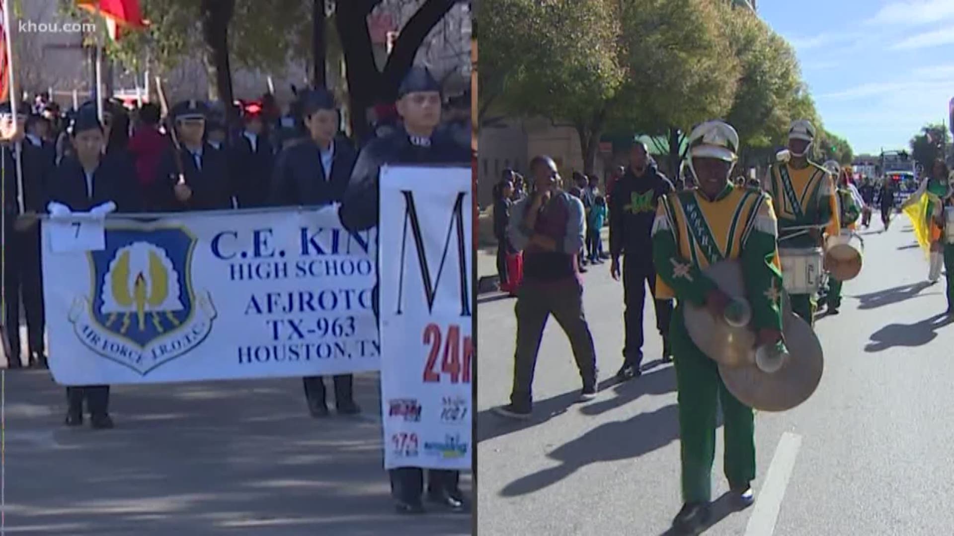 KHOU 11 Reporter Marcelino Benito explains why after 25 years Houston still has dueling parades and why politics might keep it that way.