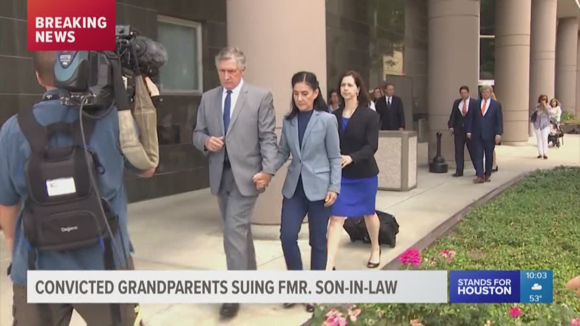 The Brazilian grandparents convicted of helping their daughter kidnap her son from Houston and take him to Brazil are now suing the boy's father.