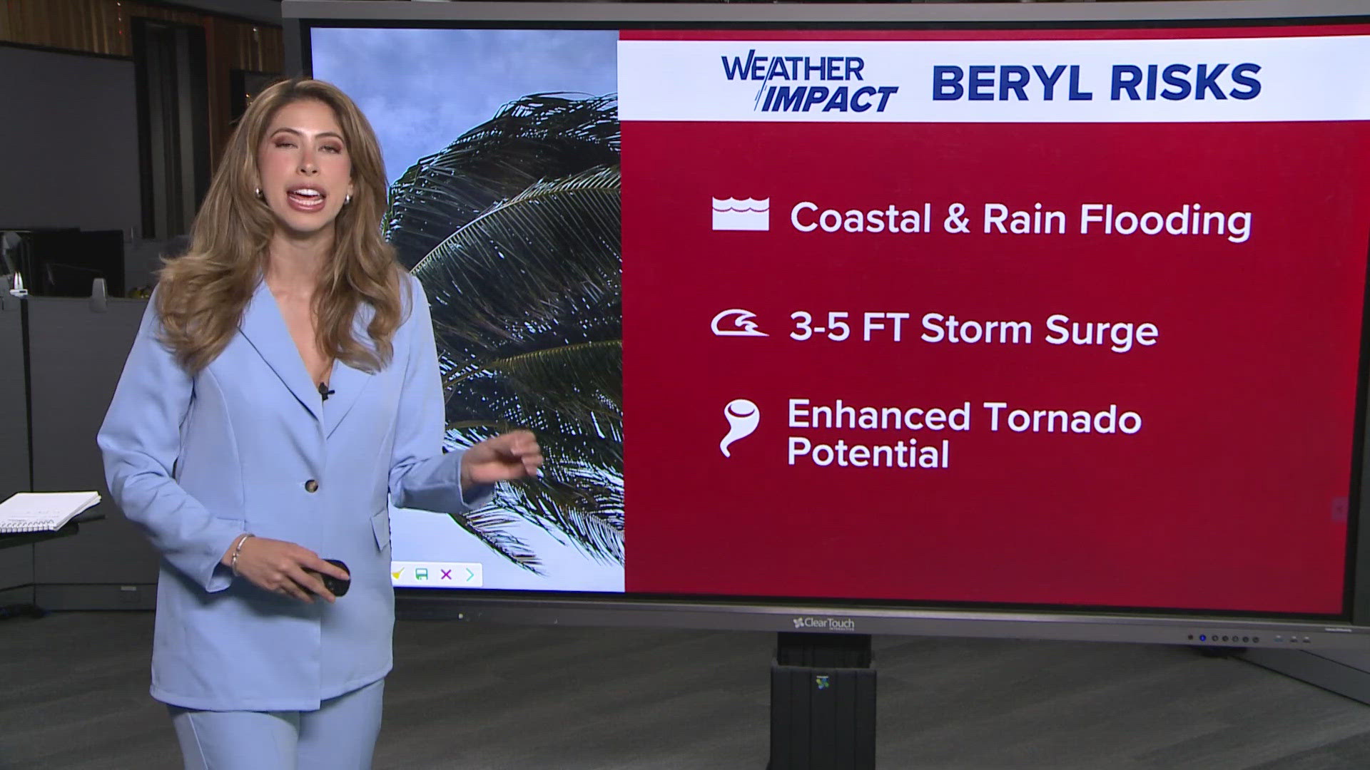 Meteorologist Kim Castro breaks down the potential impacts Beryl could have on the Houston area when it makes landfall.