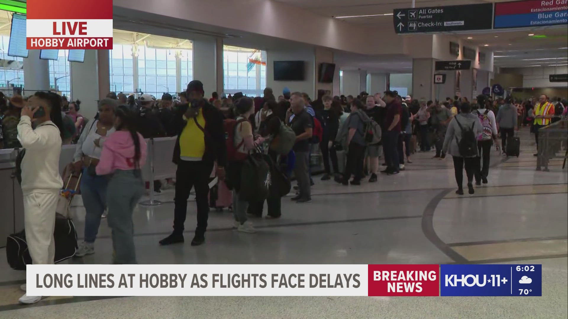 Hobby Airport security lines stretch for hours amid partial government ...