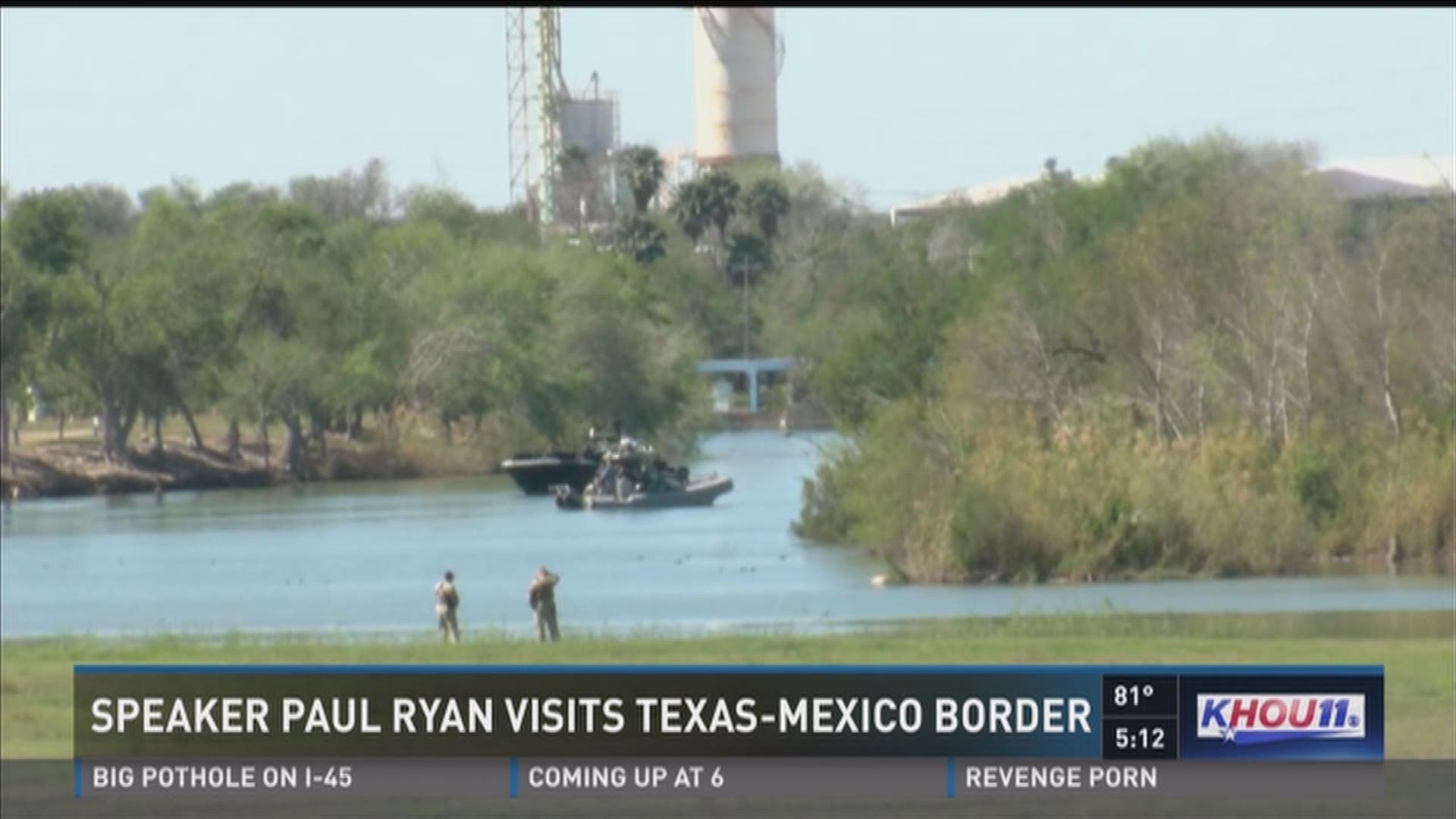 U.S. House Speaker Paul Ryan visited the Rio Grande valley for a firsthand look at the U.S.-Mexico border as the Trump administration steps up immigration enforcement and prepares to ask Congress to pay for a border wall.