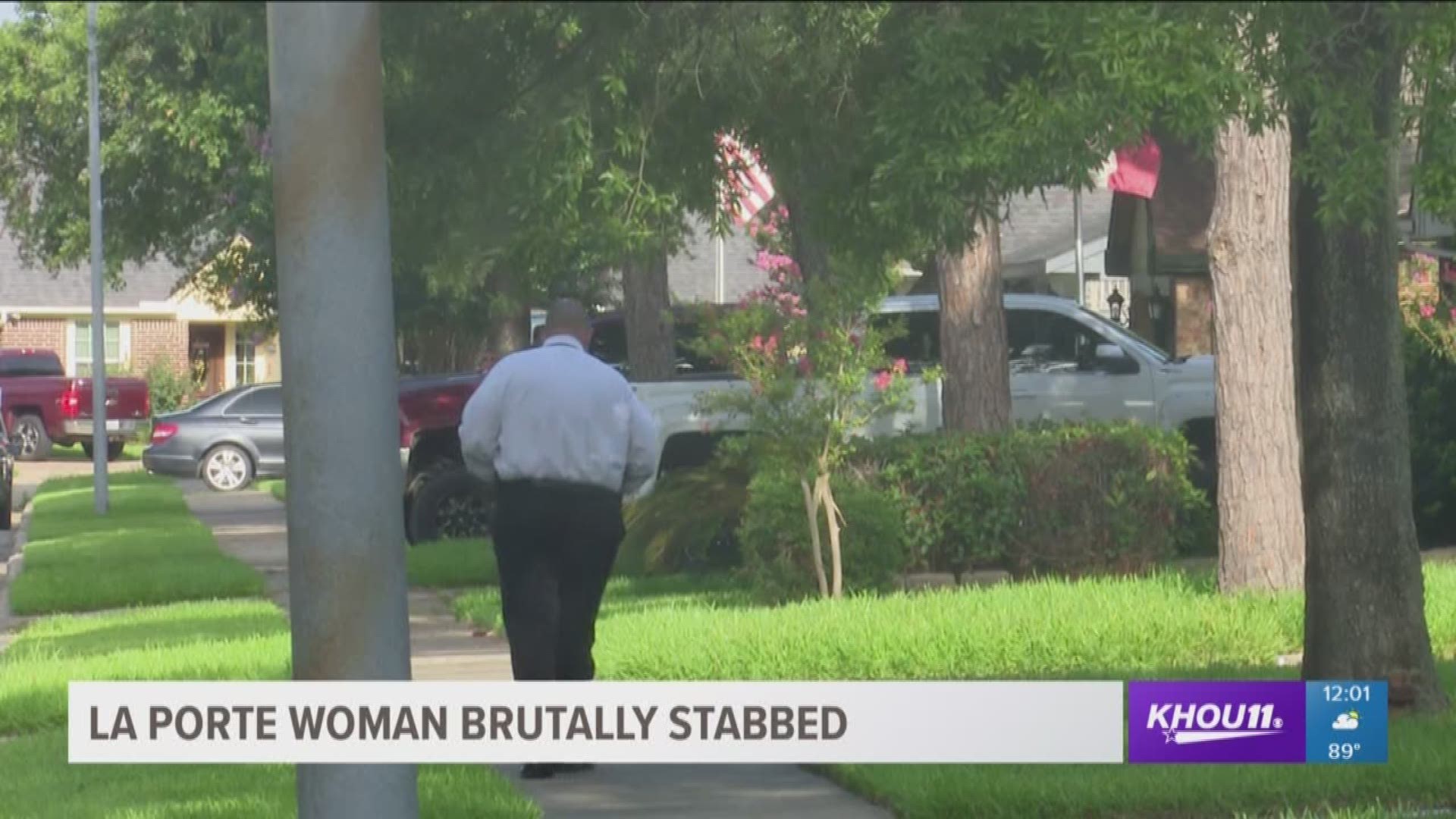 A woman is in the hospital recovering after a man stabbed her multiple times inside her La Porte home early Wednesday.