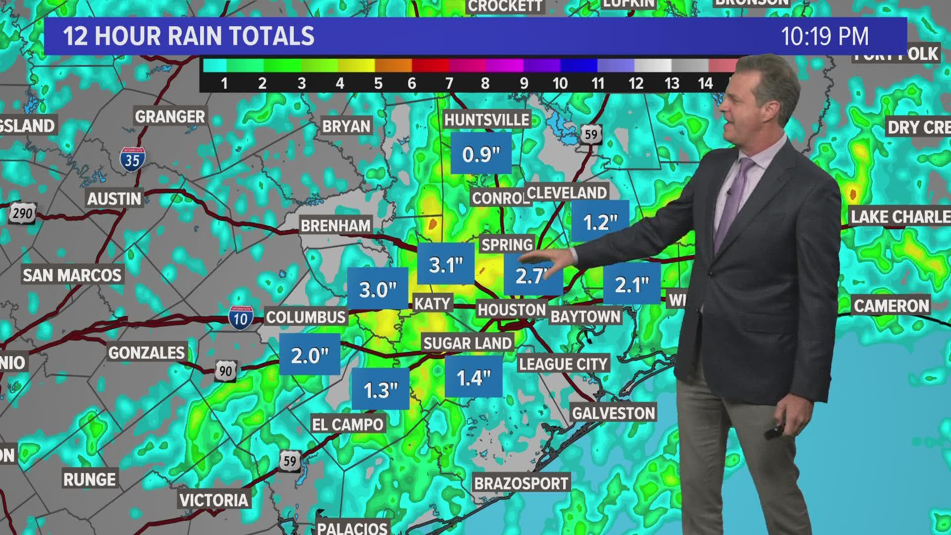 KHOU 11 Chief Meteorologist David Paul looks at the Houston weather at 10:20 p.m. on Wednesday, Aug. 10, 2022.