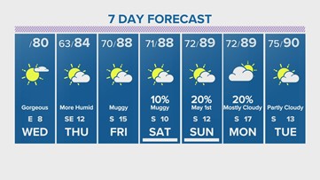 Houston Forecast: Beautiful afternoon; humidity returns Thursday