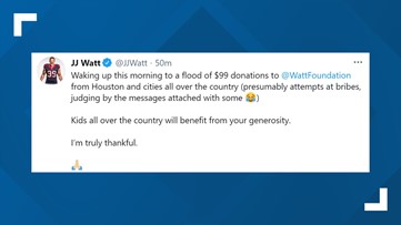 JJ Watt to help with fan's grandpa's funeral costs after Twitter post  offering items for sale – Houston Public Media