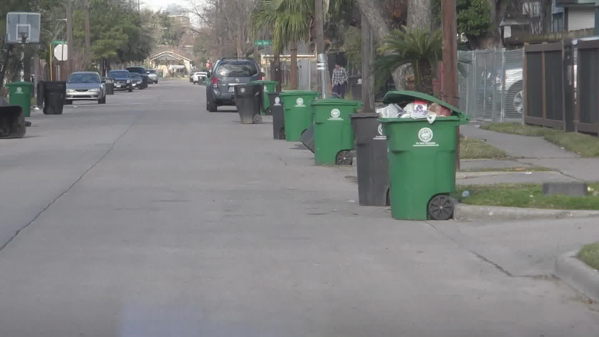 Forty percent of the items put in the City of Houston green bins end up being hauled to the landfill.